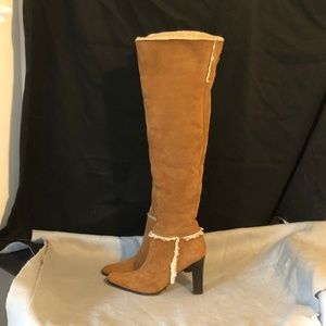 Size 7 Suede Ralph Lauren Heeled Boots